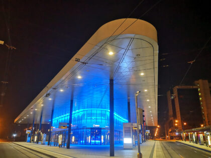 Nachtaufnahme Augsburg Königsplatz